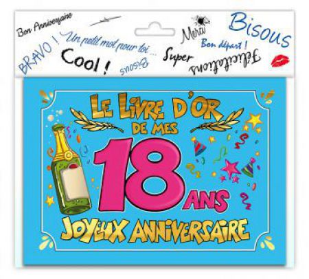 ldor01 livre or humoristique anniversaire chiffre age 18 ans deco 