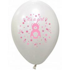 1251ro ballon baby shower fille rose decoration salle 