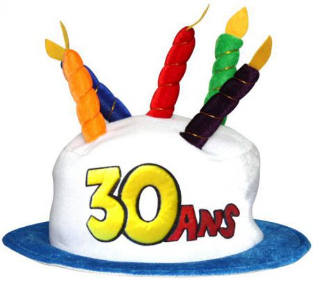cha03 chapeau humoristique joyeux anniversaire pas cher age chiffre 30 ans 