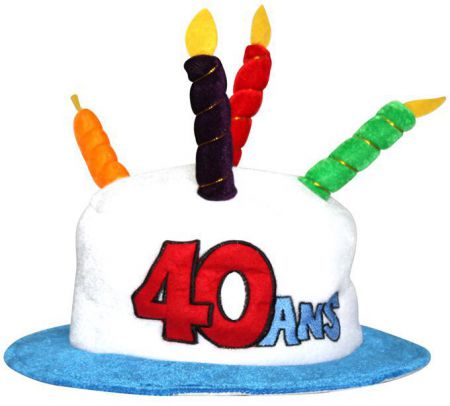 cha04 chapeau humoristique joyeux anniversaire pas cher age chiffre 40 ans 