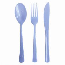 menagere jetable plastique bleu 30 pieces 