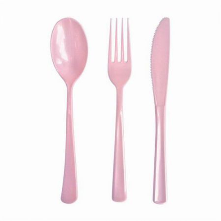 menagere plastique rose 30 pieces 