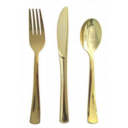 menagere plastique gold 30 pieces 