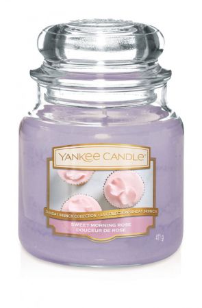 1611851e sweet morning rose medium jar douceur de rose yankee candle 