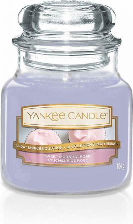 1611856e yankee candle sweet morning rose small jar douceur de rose 