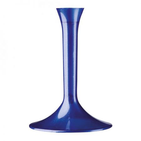 pied de verre couleur bleu pelre 