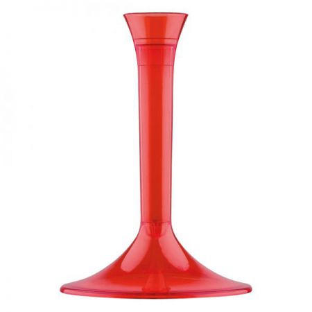 pied de verre couleur rouge 