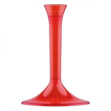 pied de verre couleur rouge 