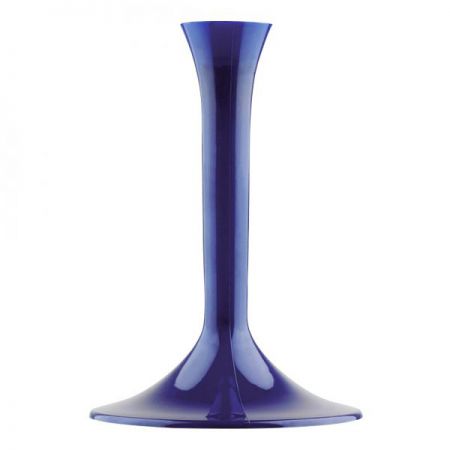 pied de verre couleur bleu 