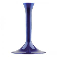 pied de verre couleur bleu 