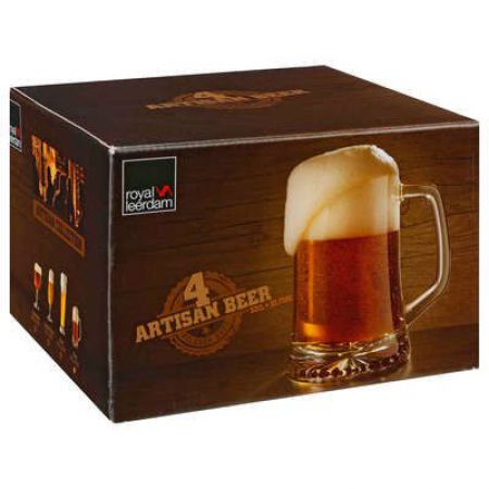 verre a bierre 32 cl avec anse 4 pieces 