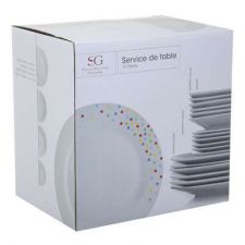 boite service 19 pieces confetti 