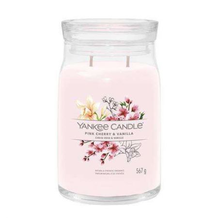 cerise rose et vanille large jarre 