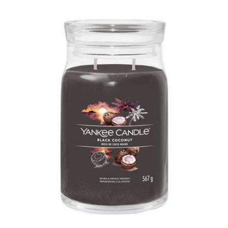 yankee candle noix de coco large jarre signature black coconut 