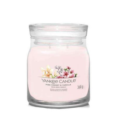 pink cherry et vanilla yankee candle jarre moyenne signature 