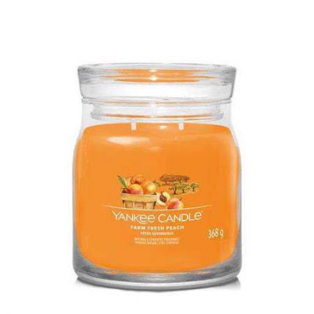 yankee candle moyenne jarre peche savoureuse 