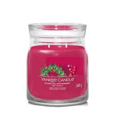 yankee candle houx etincelant moyenne jarre sparkling winterberry 