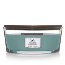 evergreen cashmere ellipse candle woodwick 