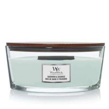 sagewood et seagrass ellipse candle woodwick 