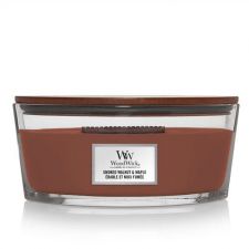 smoked walnut et maple ellipse candle woodwick 