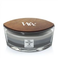 trilogy warm woods ellipse candle woodwick 