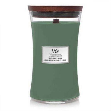 mint leaves oak large candle woodwick 